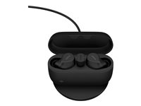 Jabra Evolve2 Buds MS - Ægte trådløse øretelefoner med mik. - i øret - Bluetooth - aktiv støjfjerning - USB-C via Bluetooth adapter - støjisolerende - sort - Certified for Microsoft Teams 20797-999-889