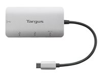 Targus - Hub - 2 x USB 3.2 Gen 1 + 1 x USB-C 3.2 Gen 1 + 1 x USB-C 3.2 Gen 1 (strømlevering) - desktop ACH228EU