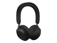 Jabra Evolve2 75 - Headset - på øret - Bluetooth - trådløs - aktiv støjfjerning - USB-A - støjisolerende - sort - med opladningsstander - Optimeret til UC 27599-989-989
