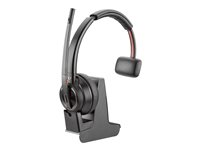 Poly Savi 8210 UC DECT - Savi 8200 series - headset - på øret - DECT / Bluetooth - trådløs - USB-A via Bluetooth adapter - sort - Zoom Certified, UC-certificeret 8D3E9AA#ABB
