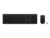 Lenovo Professional Combo - Sæt med mus og tastatur - trådløs - Bluetooth 5.1, 2.4 GHz - fransk - grå - brun kasse - CRU 4X31K03942