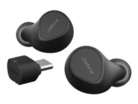 Jabra Evolve2 Buds UC - Ægte trådløse øretelefoner med mik. - i øret - Bluetooth - aktiv støjfjerning - USB-C via Bluetooth adapter - støjisolerende - sort - Zoom Certified, Optimeret til Google Meet 20797-989-889