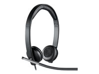 Logitech USB Headset Stereo H650e - Headset - på øret - kablet 981-000519