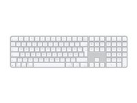 Apple Magic Keyboard with Touch ID and Numeric Keypad - Tastatur - USB-C - trådløs - Bluetooth - svensk - hvide taster MXK73S/A