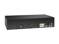 APC NetShelter - Automatisk transferkontakt (rackversion) - AC 207-253 V - 7400 VA - 1-faset - Ethernet 10/100/1000, USB - output-stikforbindelser: 18 - 2U - 2.44 m ledning - sort AP4424A