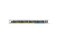 Cisco Catalyst 1300-48MGP-4X - Switch - L3 - Administreret - 32 x 10/100/1000 (PoE+) + 16 x 2.5G (PoE+) + 4 x 10 Gigabit SFP+ - monterbar på stativ - PoE+ (370 W) C1300-48MGP-4X