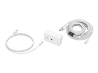 VISION TechConnect - Skyllemonterings-ansigtspladesæt - 10m - vægmonterbar - hvid - 2-gang - 2 porte TC3-PK10M