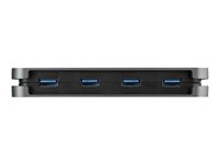 StarTech.com 4 Port USB C Hub - 4x USB-A - 5Gbps USB 3.0 Type-C Hub (USB 3.2/3.1 Gen 1) - Bus Powered - 11" Long Cable w/ Cable Management (HB30CM4AB) - Hub - 4 x USB 3.2 Gen 1 - desktop HB30CM4AB