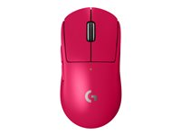 Logitech G PRO X SUPERLIGHT 2 - Mus - gaming - optisk - 5 knapper - trådløs - 2.4 GHz - USB Logitech LIGHTSPEED-modtager - pink 910-006798