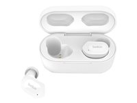 Belkin SoundForm Play - Ægte trådløse øretelefoner med mik. - i øret - Bluetooth - aktiv støjfjerning - sky AUC005BTWH