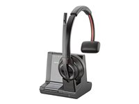 Poly Savi 8210-M - Savi 8200 series - headset - på øret - DECT / Bluetooth - trådløs - sort - Zoom Certified, Certified for Microsoft Teams 8D3F1AA#ABB