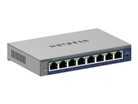 NETGEAR Plus GS108Ev4 - Switch - ikke administreret - desktop, væg-monterbar GS108E-400EUS
