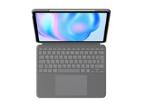 Logitech Combo Touch - Tastatur og folio-kasse - med trackpad - bagbelyst - Apple Smart connector - QWERTY - nordisk (dansk/finsk/norsk/svensk) - oxford-grå - for Apple 13-inch iPad Air M2 Wi-Fi, M2 Wi-Fi + Cellular, M3 Wi-Fi, M3 Wi-Fi + Cellular 920-012616