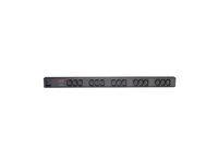 APC Basic Rack PDU Zero U - Strømfordelingsenhed (rackversion) - Vekselstrøm 120/208/230 V - input: IEC 60320 C20 - output-stikforbindelser: 15 (power IEC 60320 C13) - 0U - 2.4 m ledning - sort - for P/N: SMX1500RM2UCNC, SMX2KR2UX145, SMX3KR2UNCX145, SMX750C, SMX750CNC, SMX750CUS AP9572