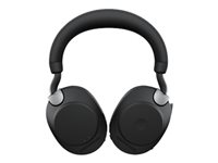 Jabra Evolve2 85 UC Stereo - Headset - fuld størrelse - Bluetooth - trådløs, kablet - aktiv støjfjerning - 3,5 mm jackstik - støjisolerende - sort 28599-989-989