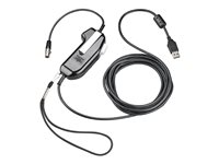HP Poly SHS 2371-11 - PTT (push-to-talk) hovedtelefon adapter - USB, stereo, ikke serie - TAA-kompatibel 8K718AA#AC3