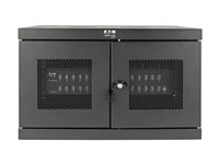 Eaton Tripp Lite Series 32-Device USB Charging Station Cabinet with Sync for Smartphones, Wall Mount and Desktop Options, 230V, Schuko CEE7 to C13 Plug, Black - Multi-enhedsoplader kabinet - med afbryder - desktop, vægmonterbar - sort - for P/N: M100-10N-BK, M100-10N-BK-10, SRXFANWM, U326-001-BK CSDXS32USB