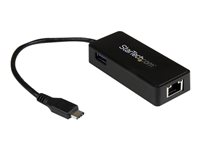 StarTech.com USB-C to Ethernet Gigabit Adapter - Thunderbolt 3 Compatible - USB Type C Network Adapter - USB C Ethernet Adapter (US1GC301AU) - Netværksadapter - USB-C - Gigabit Ethernet + USB 3.1 Gen 2 - sort US1GC301AU