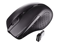 CHERRY MW 3000 - Mus - højrehåndet - infrarød - 5 knapper - trådløs - 2.4 GHz - trådløs modtager (USB) - sort JW-T0100