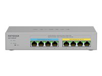 NETGEAR Plus MS108EUP - Switch - Administreret - 4 x 100/1000/2.5G (PoE++) + 4 x 100/1000/2.5G (PoE+) - desktop, væg-monterbar - PoE++ (230 W) MS108EUP-100EUS