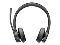 Poly Voyager 4320 - Voyager 4300 series - headset - på øret - Bluetooth - trådløs, kablet - USB-C - sort - Certified for Microsoft Teams, Zoom Certified 76U50AA