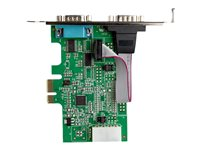 StarTech.com 2-port PCI Express RS232 Serial Adapter Card, PCIe RS232 Serial Host Controller Card, PCIe to Dual Serial DB9 COM Port Card, 16950 UART, Expansion Card, Windows, macOS, Linux - Full/Low-Profile (PEX2S953) - Seriel adapter - PCIe - RS-232 x 2 PEX2S953