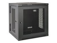 Eaton Tripp Lite Series 12U Wall Mount Rack Enclosure Server Cabinet Swinging Hinged Door Deep - Rack kabinet - vægmonterbar - sort - 12U - 19" SRW12USDP