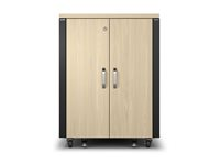 APC NetShelter - Rack (vandret( - lydtæt - AC 230 V - ahornfarvet - 17U - 19" AR4017IA
