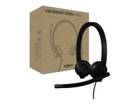 Logitech H570e - Headset - på øret - kablet - USB-A - Certified for Microsoft Teams 981-001430