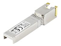 StarTech.com MSA Uncoded Compatible SFP+ Module, 10GBASE-T, SFP to RJ45 (Copper) for Cat6 and Cat5e, 10GE Gigabit Ethernet SFP+, RJ-45 (Copper) 30m, 10Gbps Transceiver SFP+ Copper Module - Lifetime Warranty (SFP10GBTST) - SFP+ transceiver modul - 10GbE - 10GBase-T, 10GBase-X - RJ-45 - op til 30 m - TAA-kompatibel - for P/N: PEX10GSFP SFP10GBTST
