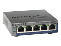 NETGEAR Plus GS105Ev2 - Switch - Administreret - 5 x 10/100/1000 - desktop GS105E-200PES
