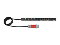 Eaton ePDU Basic - Strømfordelingsenhed (rackversion) - AC 100-240 V - tre faser - input: IEC 60309 - output-stikforbindelser: 9 - 0U EBAB01