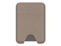 OtterBox Symmetry Series - Omslag til kreditkort - MagSafe-kompatibilitet - kaktuslæder, polyurethan - grå komfort (beige) 77-98732