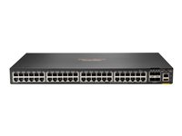 HPE Aruba 6300F - Switch - L3 - Administreret - 48 x 10/100/1000 + 4 x 1 Gigabit/10 Gigabit/25 Gigabit/50 Gigabit SFP56 (uplink/stacking) - front og side til ryg - monterbar på stativ JL667A#ABB