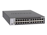 NETGEAR M4300-24X - Switch - L3 - Administreret - 24 x 10 Gigabit Ethernet + 4 x delt 10 Gigabit SFP+ - front til ryg-luftstrøm - monterbar på stativ XSM4324CS-100NES