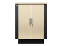 APC NetShelter CX - Rack - med strømdistributionsenhed - lys eg - 18U - 19" AR4018IA