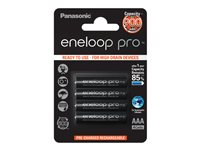 Panasonic Eneloop Pro HR-4UWXB - Batteri 4 x AAA - NiMH - (genopladelige) - 930 mAh 184-1005
