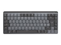 Logitech Master Series MX Mechanical Mini - Tastatur - bagbelyst - trådløs - Bluetooth LE - QWERTY - nordisk (dansk/finsk/norsk/svensk) - tastkontakt: Tactile Quiet - grafit 920-010776