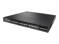 Cisco Catalyst 3650-48FQM-S - Switch - L3 - Administreret - 48 x 10/100/1000 (PoE+) + 4 x 10 Gigabit SFP+ - desktop, monterbar på stativ - PoE+ (775 W) - istandsat WS-C3650-48FQMS-RF