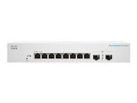 Cisco Business 220 Series CBS220-8T-E-2G - Switch - smart - 8 x 10/100/1000 + 2 x Gigabit SFP (uplink) - monterbar på stativ CBS220-8T-E-2G-EU