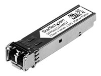StarTech.com Cisco GLC-SX-MM Compatible SFP Module, 1000BASE-SX, 1GbE Multimode Fiber MMF Optic Transceiver, Gigabit Ethernet SFP, LC Connector, 550m, 850nm, Cisco IE3400, IE3300, IE3200 (SFPGLCSXMMST) - SFP (mini-GBIC) transceiver modul - 1GbE - 1000Base-SX - LC multimodus - op til 550 m - 850 nm - for P/N: ET91000SFP2, ET91000SFP2C, IES101002SFP, MCM1110SFP, PEX1000SFP2 SFPGLCSXMMST