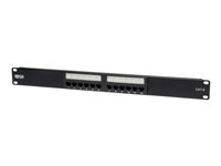 Eaton Tripp Lite Series 12-Port Cat6 Cat5 Patch Panel 568B 110 Punch Down Rackmount RJ45 1URM TAA - Patch-panel - CAT 6 - 1U - 19" - 12 porte N252-012