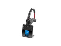 HP Poly Savi 8410 Office - Savi 8400 series - headset - på øret - DECT / Bluetooth - trådløs - sort - Certified for Microsoft Teams 8L5A7AA#ABB