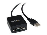 StarTech.com USB to Serial Adapter - 1 port - USB Powered - FTDI USB UART Chip - DB9 (9-pin) - USB to RS232 Adapter (ICUSB2321F) - Seriel adapter - USB - RS-232 - sort ICUSB2321F