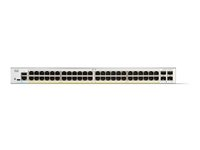 Cisco Catalyst 1300-48FP-4G - Switch - L3 - Administreret - 48 x 10/100/1000 (PoE+) + 4 x Gigabit SFP - monterbar på stativ - PoE+ (740 W) C1300-48FP-4G