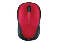 Logitech M235 - Mus - optisk - trådløs - 2.4 GHz - trådløs modtager (USB) - rød 910-002496