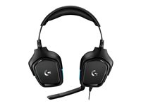 Logitech Gaming Headset G432 - Headset - 7.1 kanaler - fuld størrelse - kablet - USB, 3,5 mm jackstik - sort 981-000770