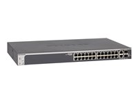 NETGEAR Smart S3300-28X - V3 - switch - L3 Lite - smart - 24 x 10/100/1000 + 2 x 10Gb Ethernet + 2 x 10Gb Ethernet SFP+ - desktop, monterbar på stativ GS728TX-300EUS