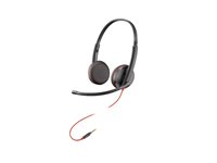 HP Poly Blackwire C3225 - Blackwire 3200 Series - headset - på øret - kablet - 3,5 mm jackstik - sort - Skype Certified, Cisco Jabber Certified, Avaya Certified 7S4M7AA