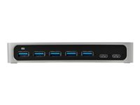 StarTech.com 7 Port USB C Hub with Fast Charge Port, USB-C to 5x USB-A 2x USB-C USB 3.0 (USB 3.1/3.2 Gen 1 SuperSpeed 5Gbps), Self Powered Type-C Hub w/ Power Adapter, Desktop/Laptop Hub - Windows/macOS/Linux (HB30C5A2CSC) - Hub - 5 x SuperSpeed USB 3.0 + 2 x USB-C - desktop HB30C5A2CSC